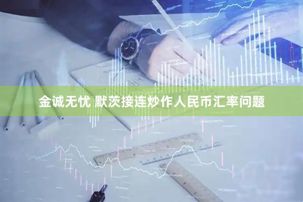 金诚无忧 默茨接连炒作人民币汇率问题